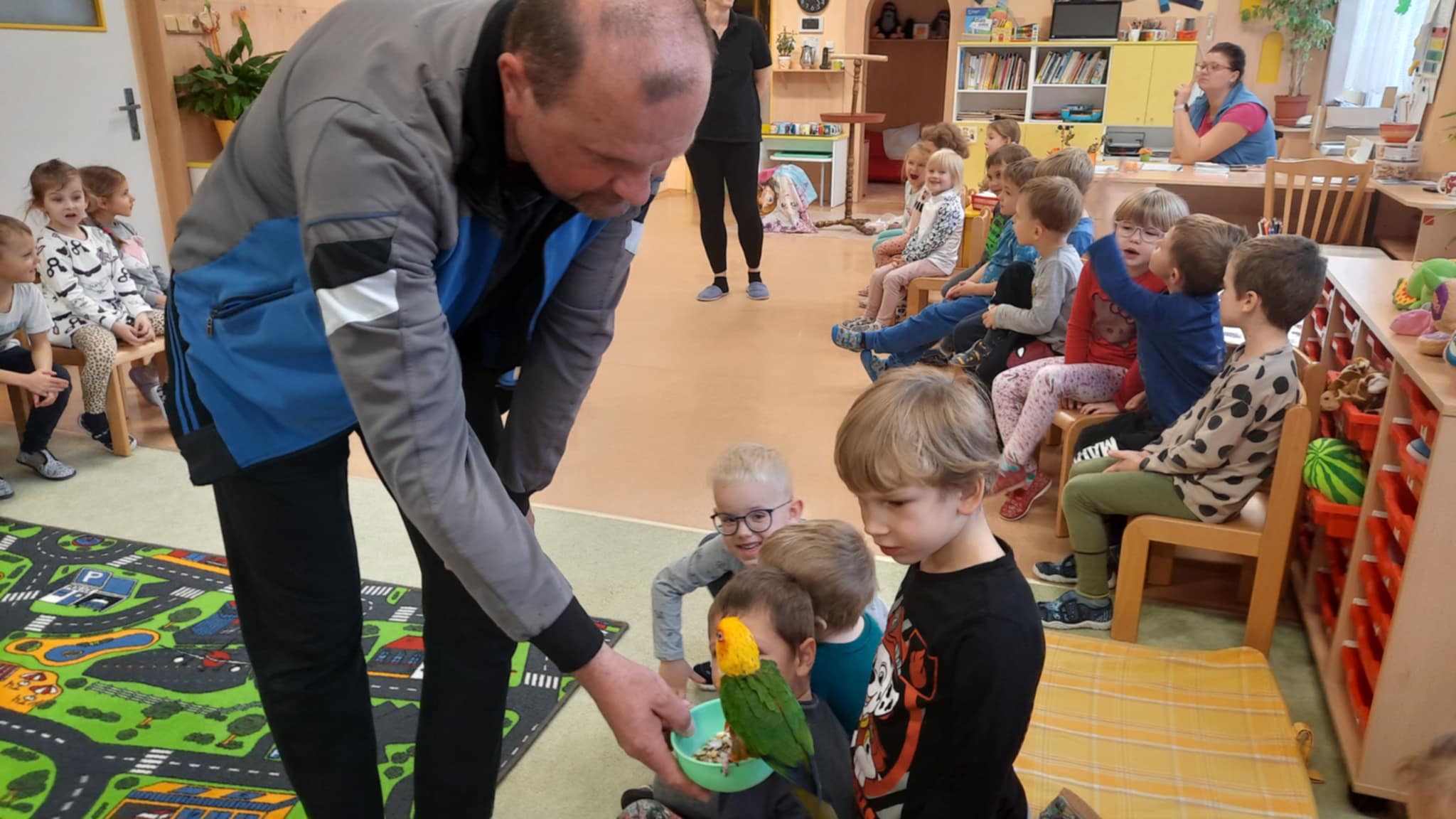 obrázek zpráva Papoušci ve školce